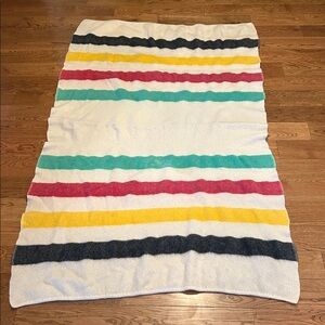 Hudson’s Bay Like Single Wool Vintage Blanket